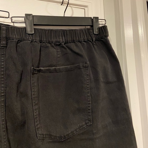 NWT Terra & Sky Size 4X Black Denim Elastic Waist Zip Up Cotton Denim Shorts - Picture 6 of 12